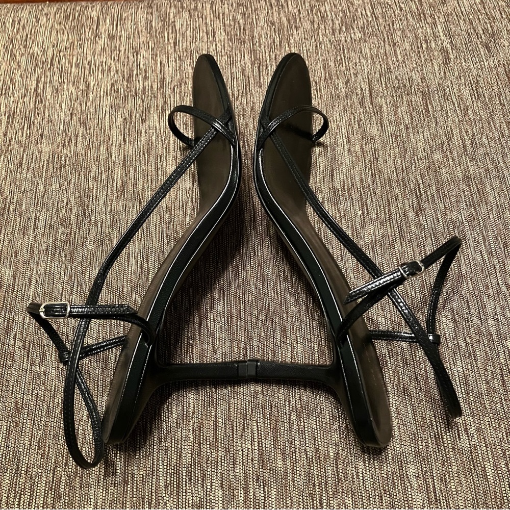 THE ROW Sandals BARE SANDAL Black KID LEATHER - Sz 8 M (EU 38) Made in Italy NEW - Picture 13 of 16